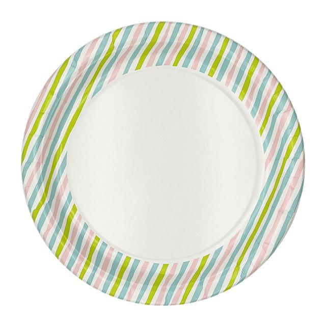 Stripes Recyclable Paper Party Plates   10 per pack GOODS M&S   