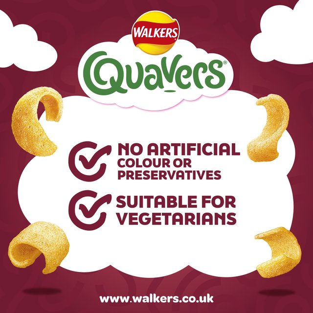 Walkers Quavers BBQ Sauce Multipack Snacks Crisps   6 per pack GOODS M&S   