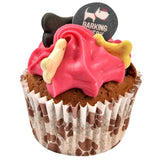 The Barking Bakery Woofin Dog Treat Muffin Vanilla Pink Yogurt Icing   95g - McGrocer