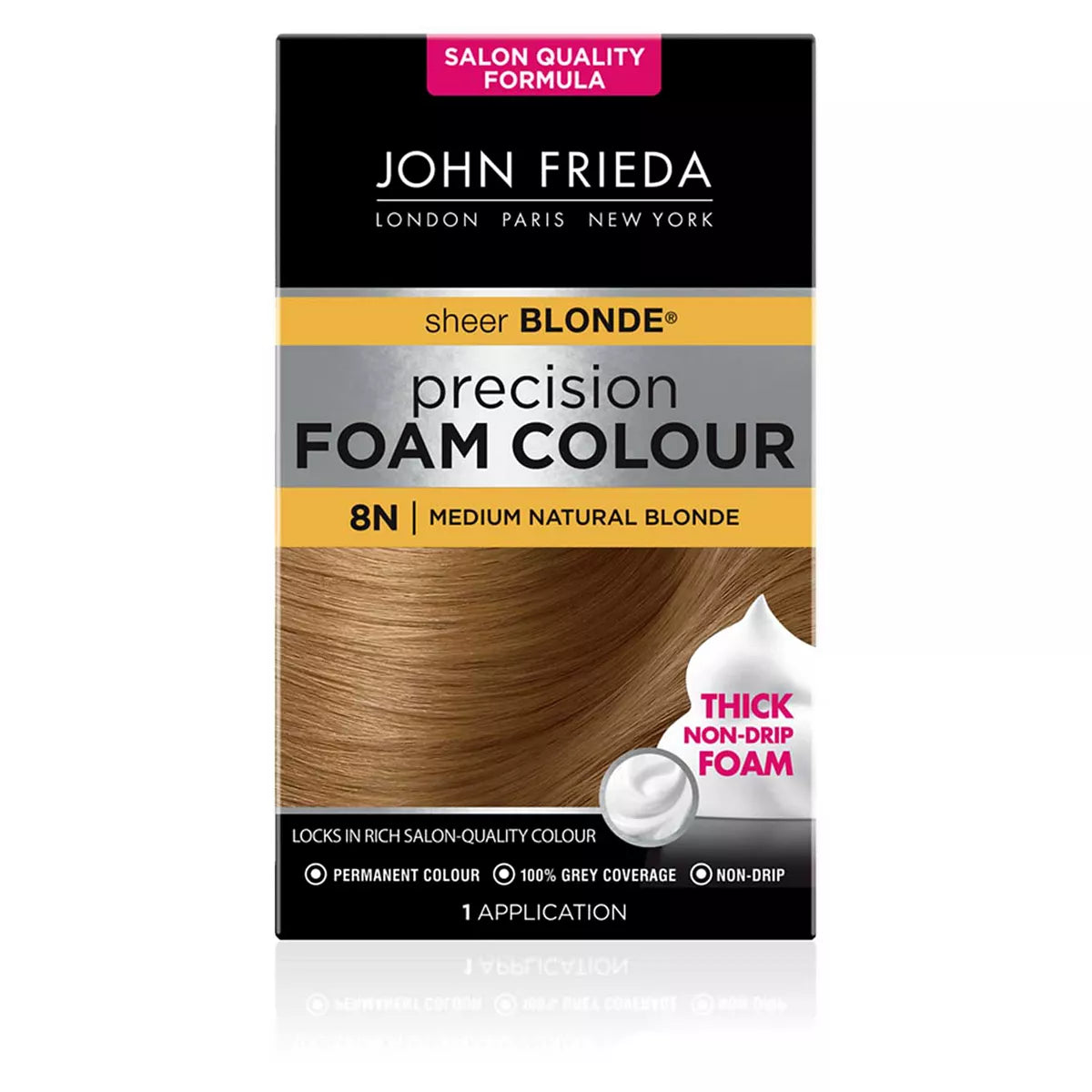 John Frieda Precision Foam Colour 8N Medium Natural Blonde 130ml - McGrocer