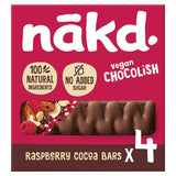 Nakd Raspberry Cocoa Chocolish Raw Fruit  Nut Bars 4x30g