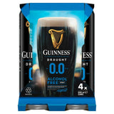 Guinness Draught 00 Alcoholic Free Stout Beer Can 4 x 500ml