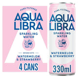 Aqua Libra Infused with Watermelon  Strawberry Sparkling Water 4 x 330ml