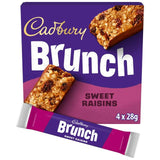 Cadbury Brunch Raisin Wholegrain Cereal Bars Pack 4 x 28g