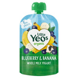 Yeo Valley Little Yeos Organic Blueberry  Banana Whole Milk Smooth Yogurt 6M 90g