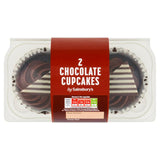 Sainsburys Chocolate Cupcakes x2