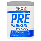 PhD Blueberry Flavour Caffeine Pre Workout  Collagen 500g
