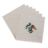 Sainsburys Home Robin on Linen Feel Design Napkin 20pk