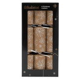 Habitat Dinner Christmas Crackers Kraft Snowflakes 6pk