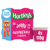 Hartleys No Added Sugar Raspberry Flavour Jelly 4x115g