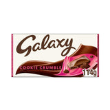 Galaxy Cookie Crumble  Milk Chocolate Vegetarian Block Bar 114g