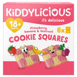 Kiddylicious Strawberry Banana  Beetroot Cookie Squares Baby Snacks 6x24g