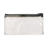 Sainsburys Home Clear Pencil Case with Black Zip 15cm