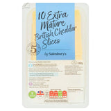 Sainsburys British Extra Mature Cheddar Cheese Slices 240g