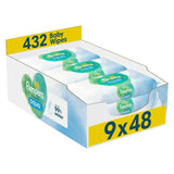 Pampers Harmonie Aqua Plastic Free Baby Wet Wipes 9 x 48