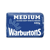 Warburtons Medium Sliced White Bread 400g