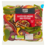 Sainsburys Sliced Red Onions  Peppers Inspired to Cook 400g