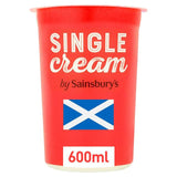 Sainsburys Scottish Single Cream 600ml