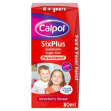 Calpol Six Plus Suspension Sugar Free 6 Years Strawberry Flavour 80ml