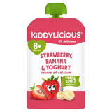Kiddylicious Strawberry Banana  Yoghurt Pouch Baby Food 100g