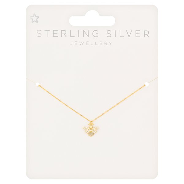 Superdrug Premium Gold Plated Sterling Silver Bee Necklace GOODS Superdrug   