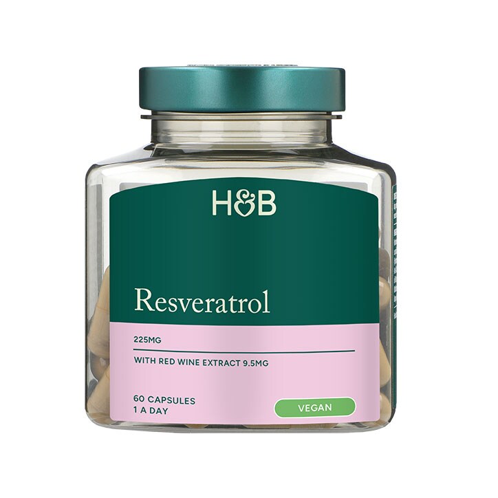 Holland & Barrett Resveratrol 250mg with Red Wine Extract 10mg 60 capsules - McGrocer