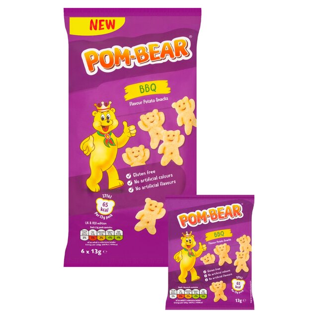 Pom-Bear BBQ Multipack Crisps 6 Pack   6 per pack - McGrocer
