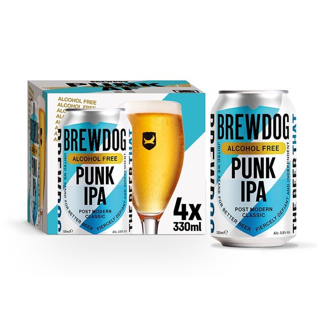 BrewDog Punk Alcohol Free IPA 0.5%   4 x 330ml - McGrocer