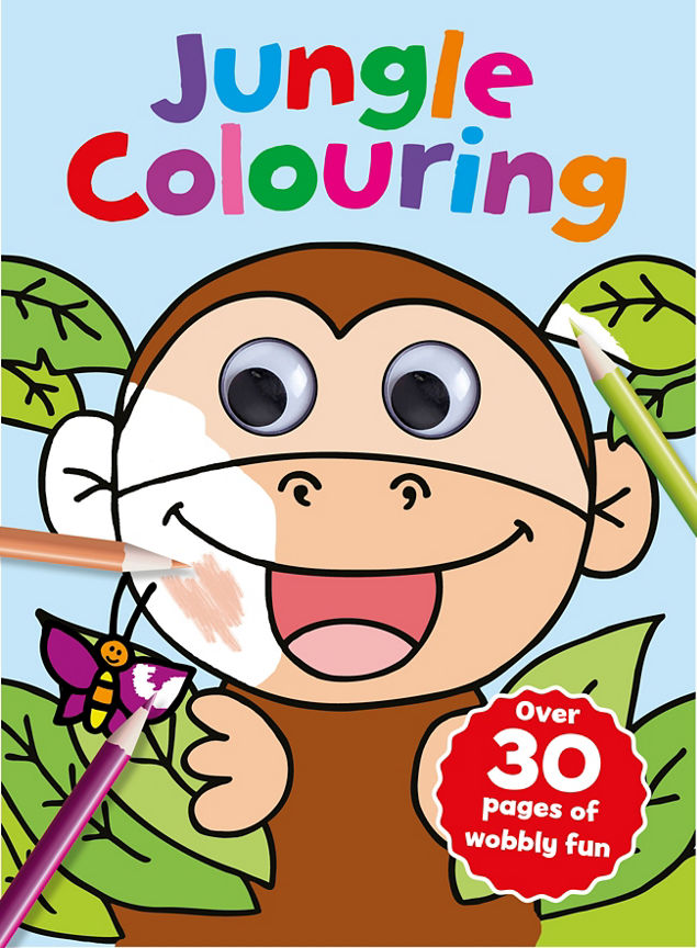 ASDA Wobbly Eyes Jungle Colouring Book - McGrocer