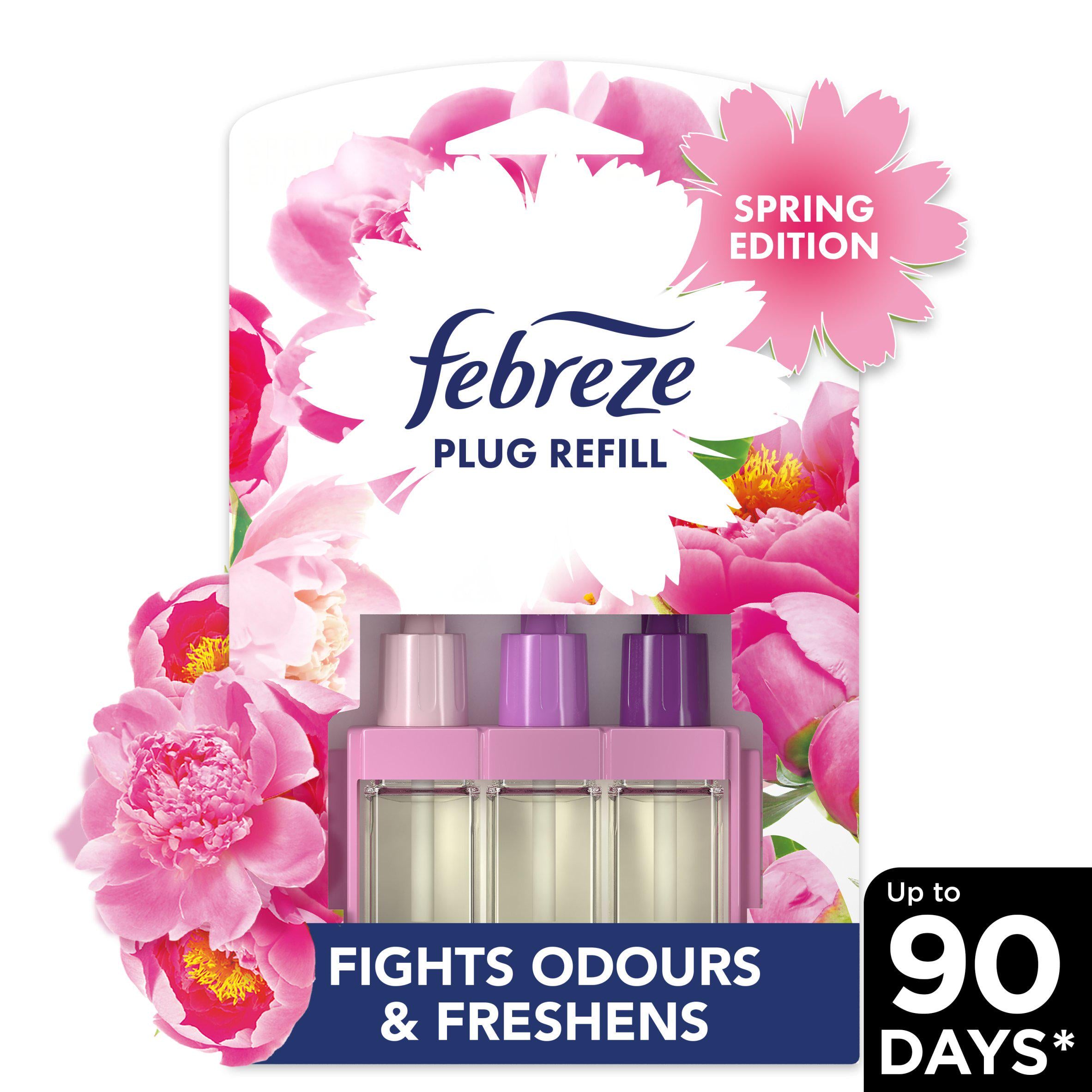 Febreze Volution Air Freshener Plug in Refill Peony & Cedar x3 20ml - McGrocer