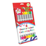 8 Double Ended Colouring Pens Felt Tips   8 per pack - McGrocer