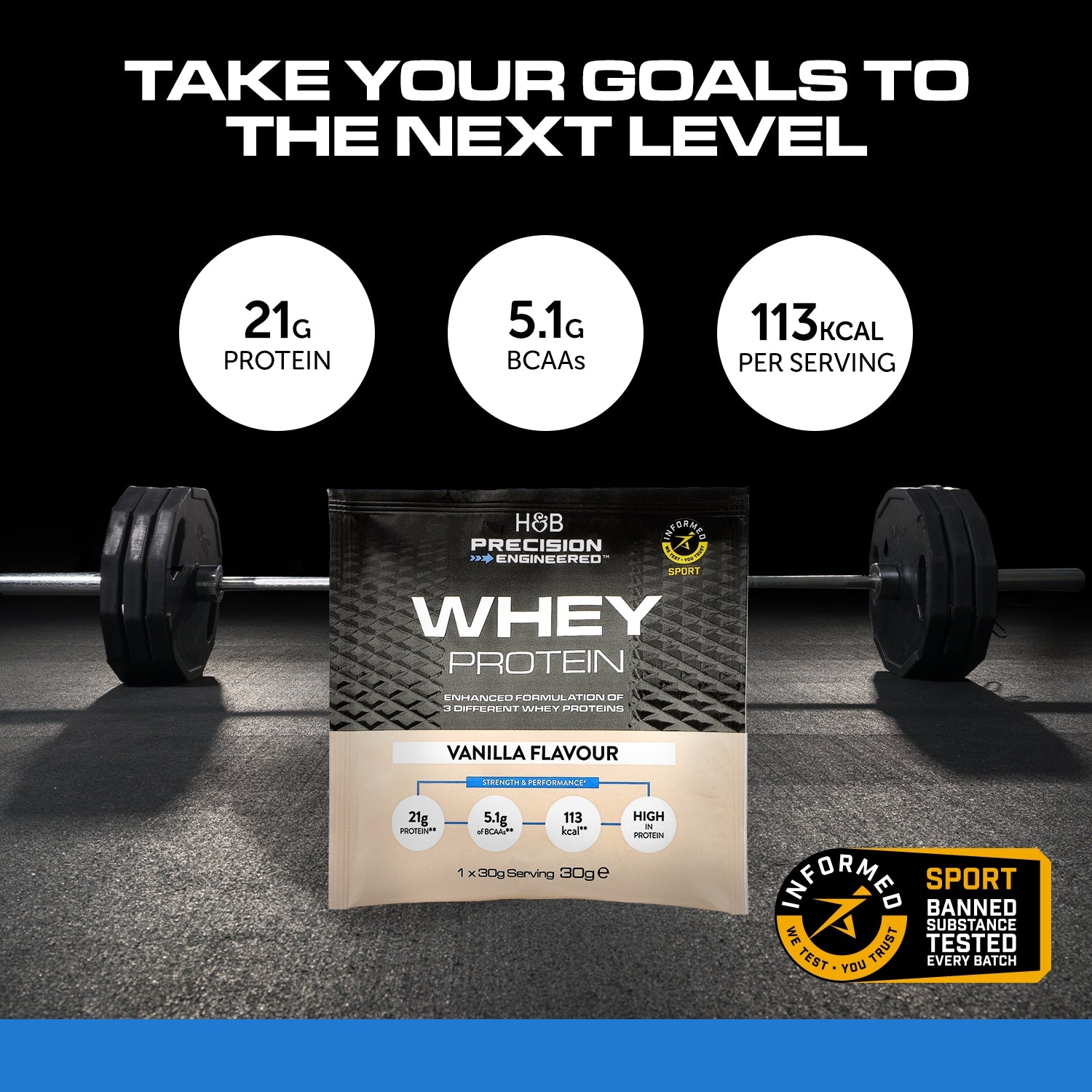 Whey Protein Strawberry Sachet 30g - 999350