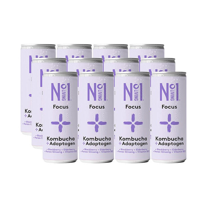 No1 Living Plus Focus Blackberry & Elderberry Kombucha 250ml - 998733