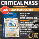 Applied Nutrition Critical Mass Professional Lean Mass Gainer Strawberry 2.4kg (16 Servings) - 999286