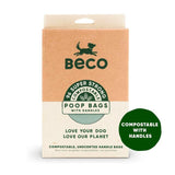 Beco Compostable Dog Poop Bags with Handles Unscented   96 per pack - McGrocer