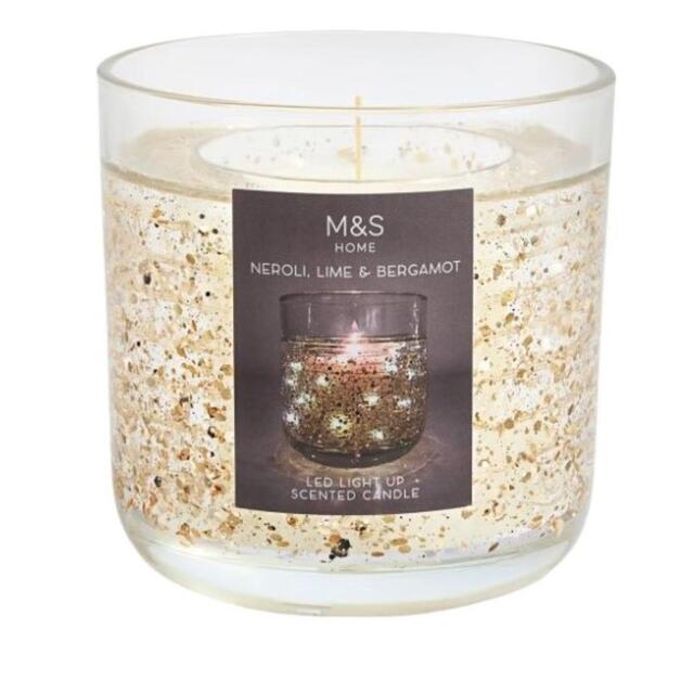 M&S Neroli Lime & Bergamot Gold Light Up Candle - McGrocer