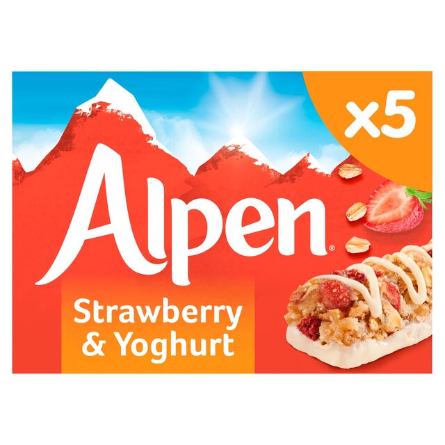 Alpen Cereal Bars Strawberry & Yoghurt   5 x 29g - McGrocer