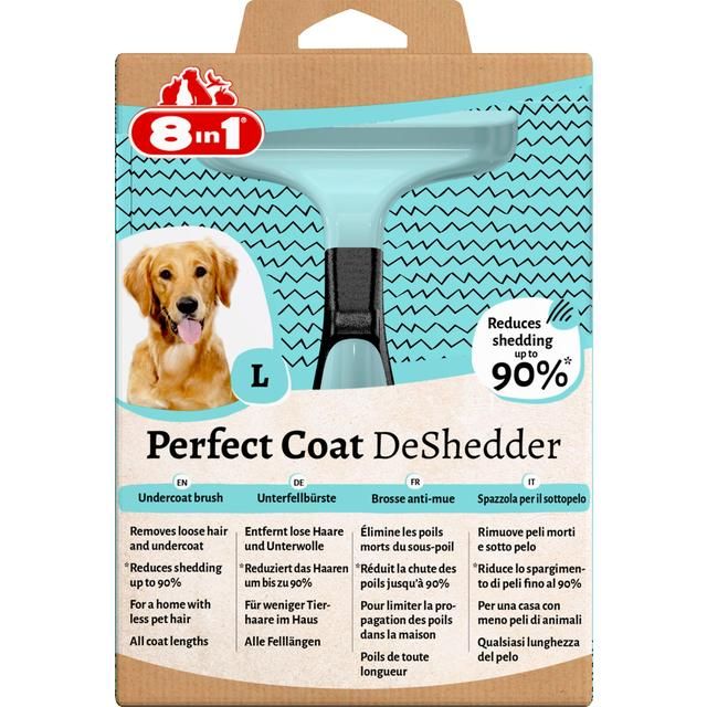 8in1 Perfect Coat DeShedder Dog L Grooming Comb - McGrocer