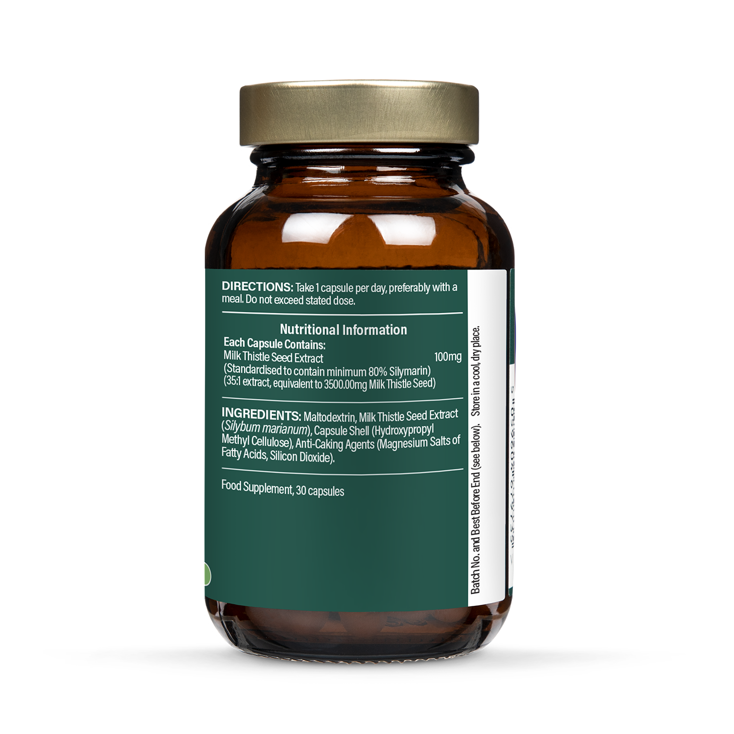 Holland & Barrett Milk Thistle 100mg 60 Capsules - 998965