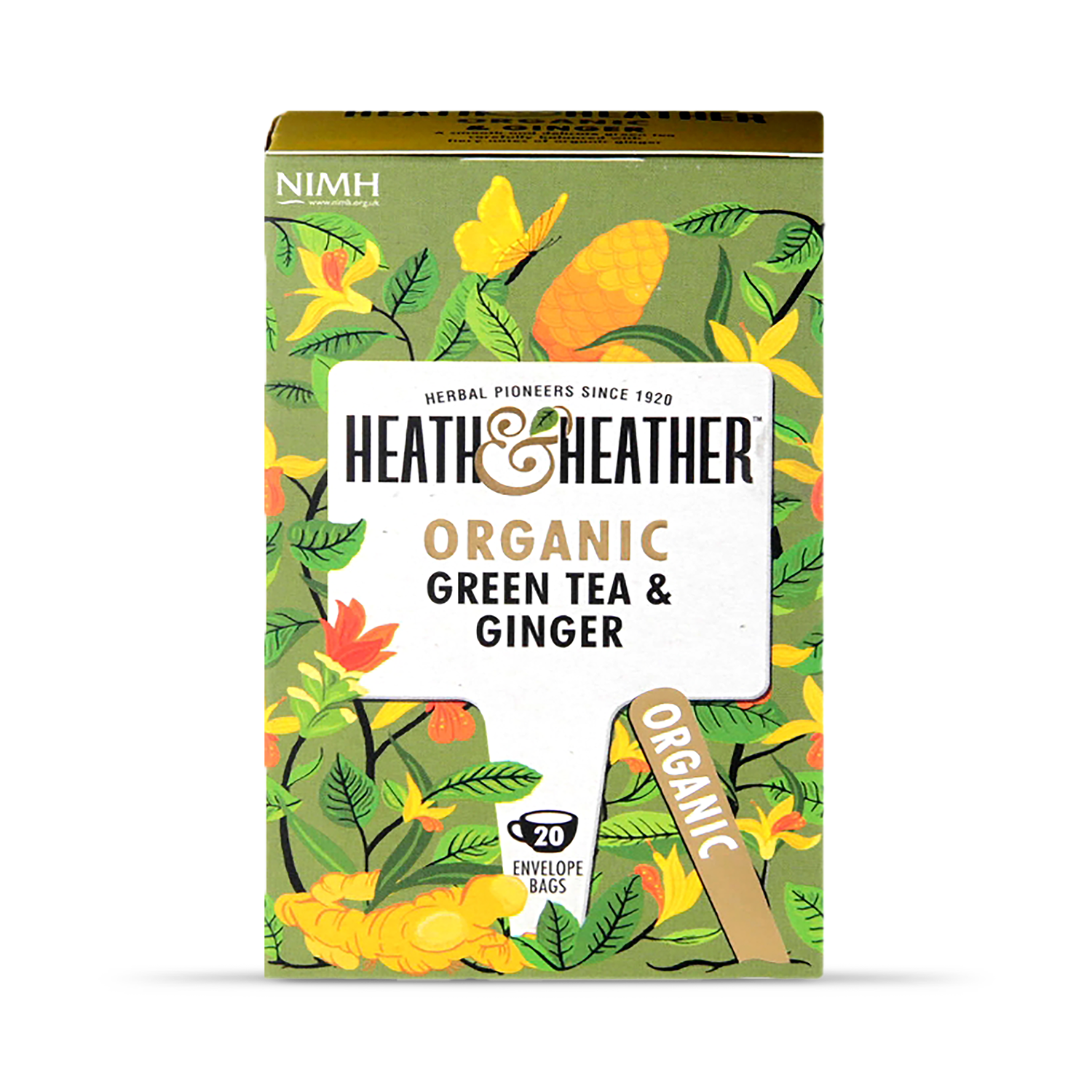 Heath & Heather Organic Green Tea 20 Tea Bags - 998556