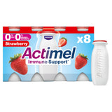 Actimel Strawberry 0% Added Sugar Fat Free Yogurt Drink 8x100g - McGrocer