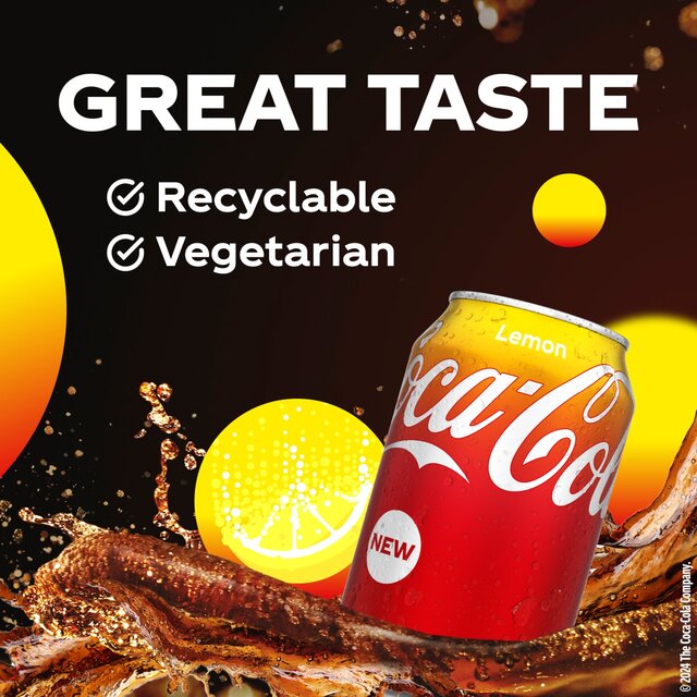 Coca-Cola Lemon   8 x 330ml - McGrocer