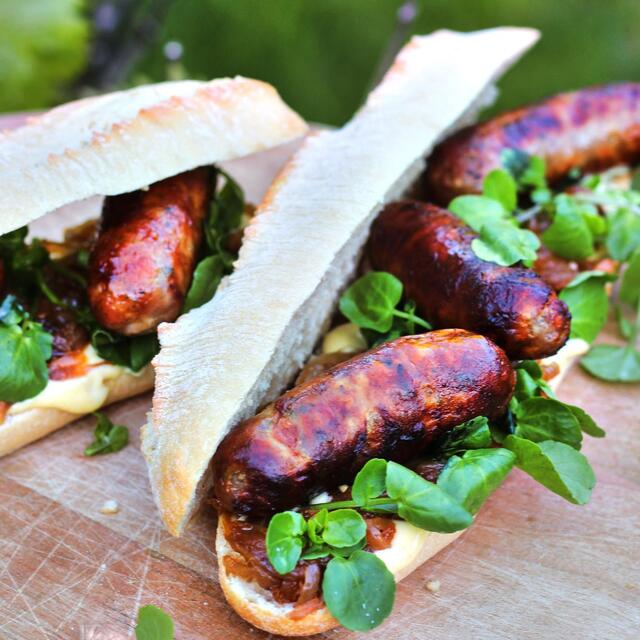 The Jolly Hog Pork & Caramelised Onion Sausages   400g - McGrocer