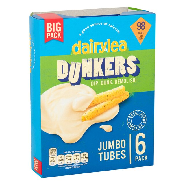 Dairylea Dunkers Jumbo Tubes Cheese Snacks   6 x 41g - McGrocer