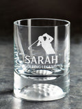Personalised Golf Glass (Silhouette) Design by Loveabode