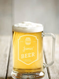 Personalised Beer Tankard Glass by Loveabode