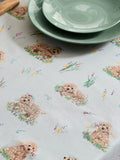 Sage Green Charlie The Cockapoo Wipe Clean Table Cloth