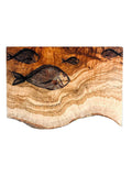 The Just Slate Company Olive Wood Rectangular Chopping Board - Fish Repeat