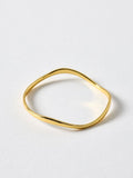 Oliver Bonas Gold Tone Naia Ripple Wave Bangle