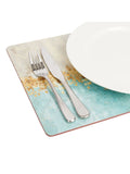 Creative Tops Set of 4 Blue Large Cork Backed Placemats with Art Print